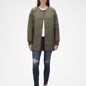 GAP Green Quilted Liner Jacket with cuffs - Size XS